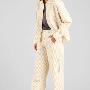 Vara broek work stripe yellow