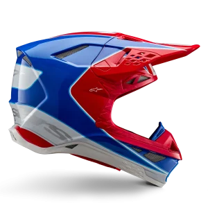 Supertech M10 Aeon ECE 22.06 Helm Helder Rood Blauw Glanzend