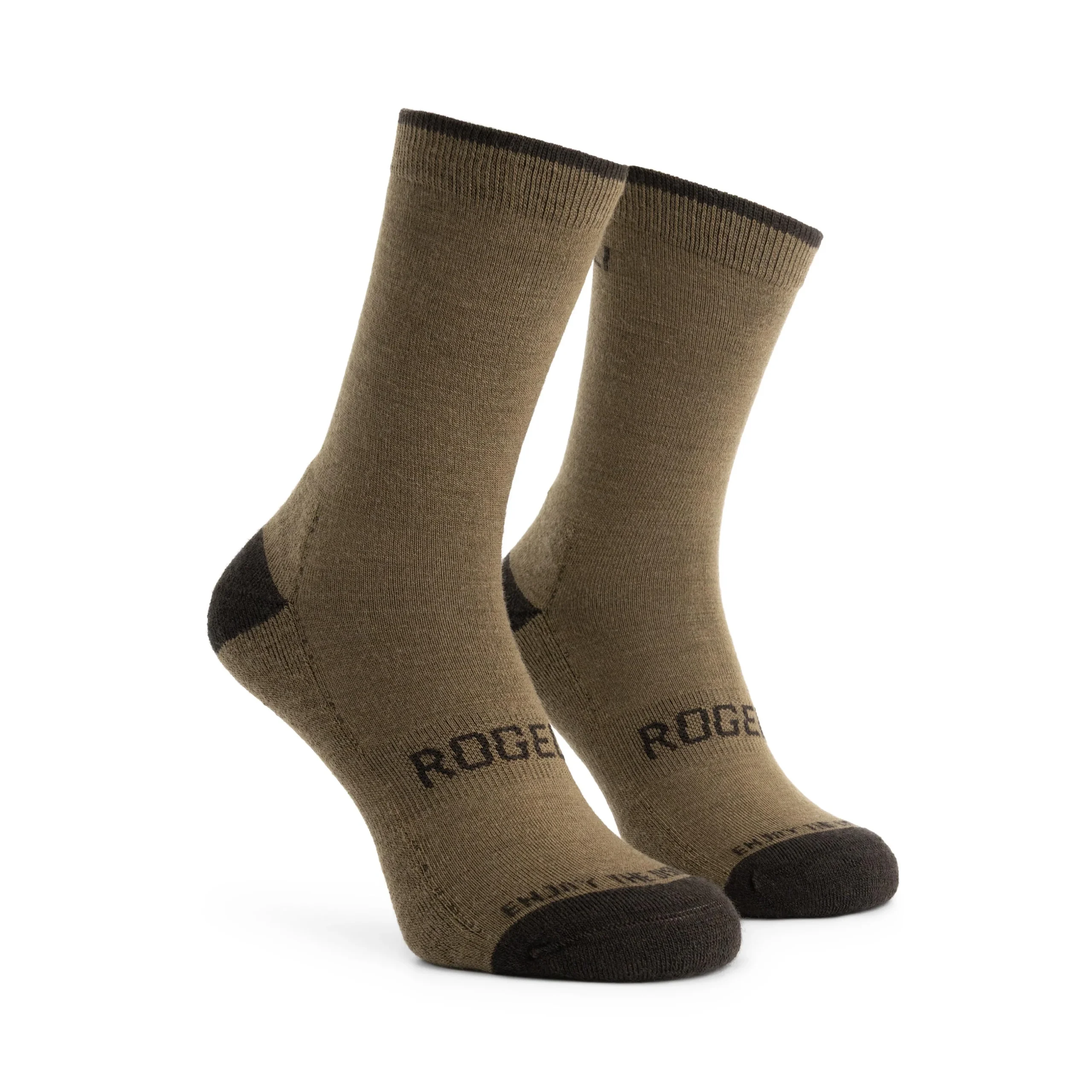 2-Pack Merino Wol Winter Fietssokken - Bordeaux/Bruin - Afbeelding 4