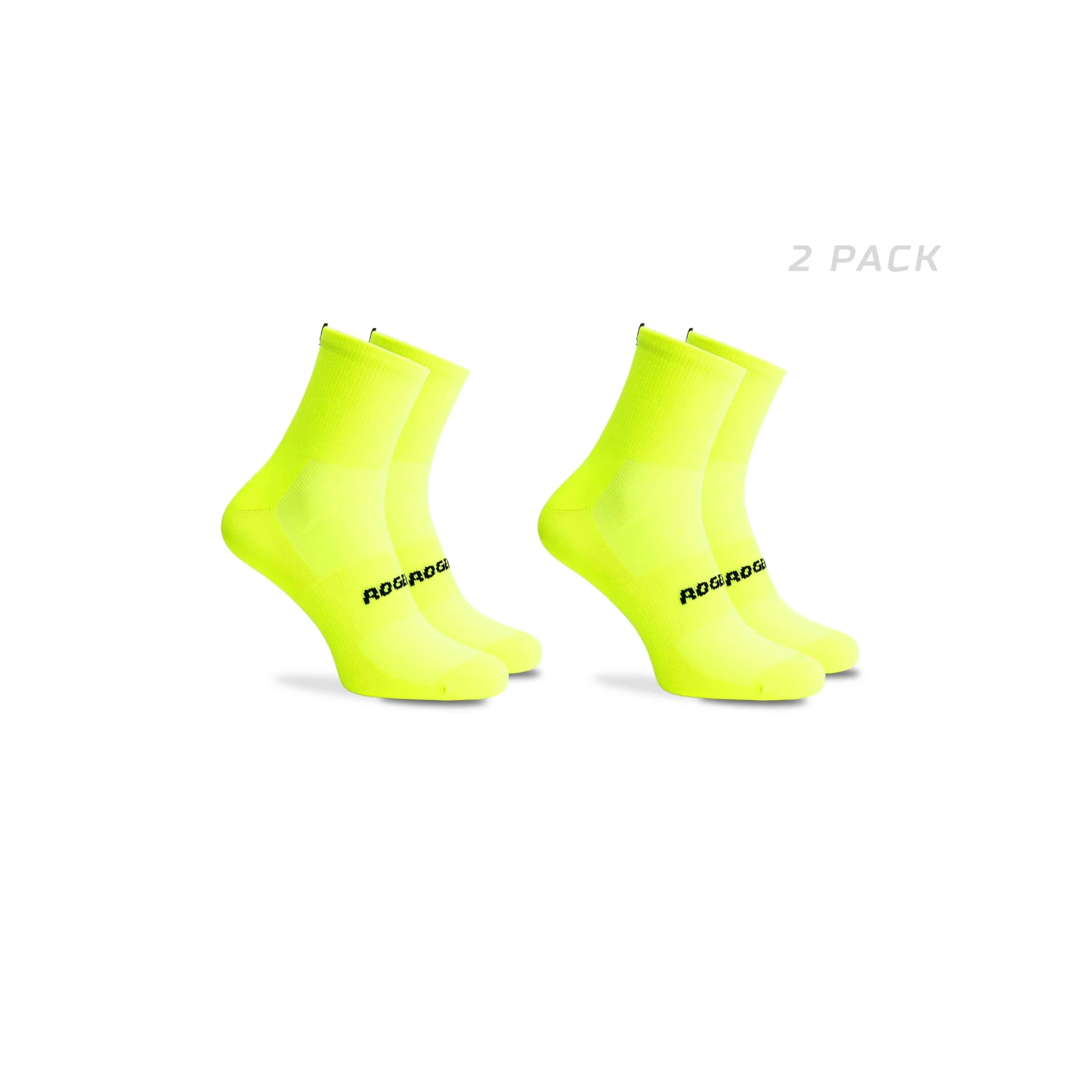 2-Pack Essential Fietssokken - Neon Geel - Afbeelding 2