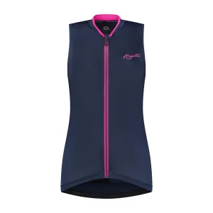 Essential Fietsshirt Zonder Mouw Dames - Donkerblauw/Roze