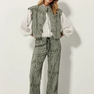 Tramontana broek jacquard zebra groen