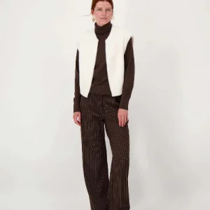 Zusss broek krijtstreep donker bruin