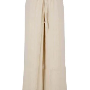 Zusss broek in structuur stof off white